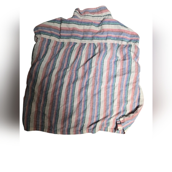 Orvis Multicolor Striped Linen Women's Shirt XXL - Picture 2 of 4